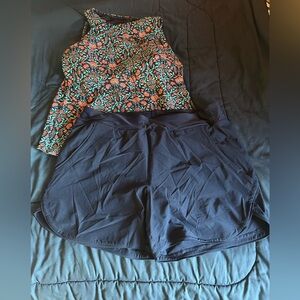 Lands' End tankini swim set. Bottom size 16 top 18.